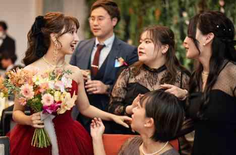 笑顔いっぱいのみんなで楽しむ結婚式！の披露宴画像
