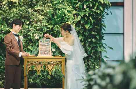 ゲストと楽しむ笑顔溢れるWedding♡の挙式画像