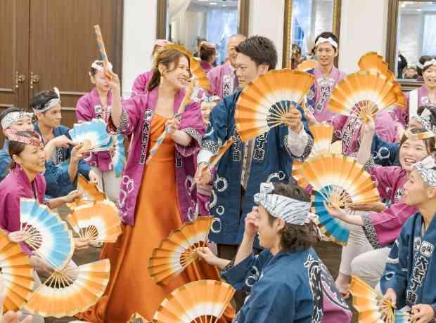 ゲストも圧巻の“仙台すずめ踊り”を会場で！の挙式実例画像