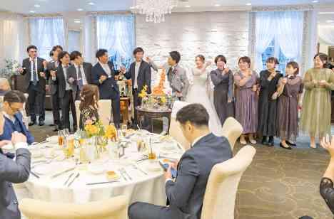 ゲストも圧巻の“仙台すずめ踊り”を会場で！の披露宴画像