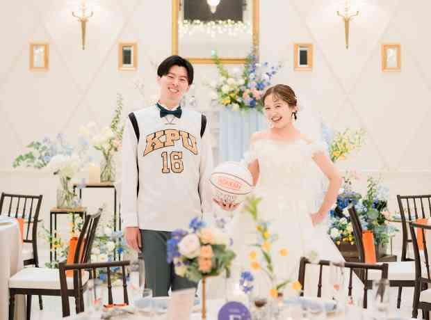 こんな結婚式始めて！貸し切り空間でバスケを🏀の挙式実例画像