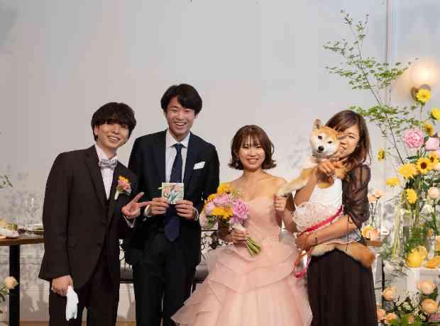 挙式も披露宴も一緒！ワンちゃんウェディングの挙式実例画像
