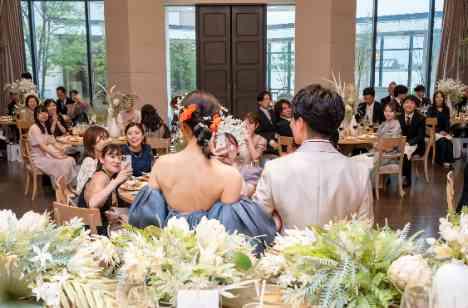 ゲストを巻き込んだ笑顔溢れるWeddingの披露宴画像