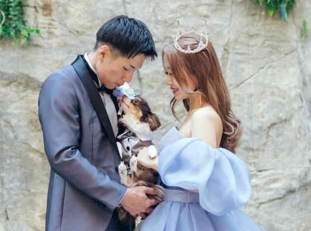 僕も参加だワン！愛犬と迎える最高の一日♡♡の挙式実例画像