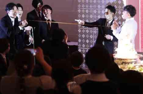 出会いのきっかけ「音楽・歌・アカペラ」をテーマに♪の披露宴画像