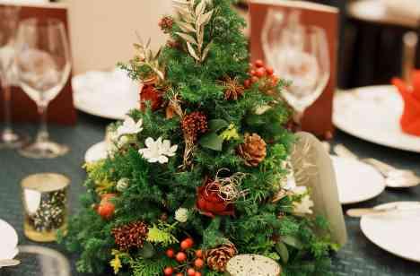クリスマスに近いからこその装飾でゲストもワクワク♪の披露宴画像