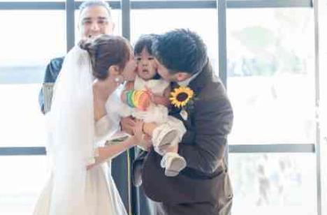 お子様と一緒に作り出すWedding ♡の挙式画像