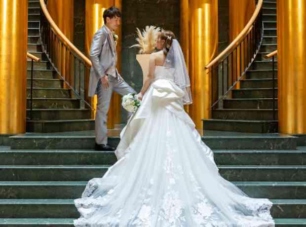 おふたりらしいかわいいがたくさん詰まった結婚式の挙式実例画像