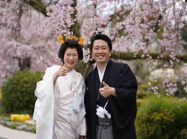 【和の美しさが際立つ】桜の三嶋大社婚の挙式実例画像