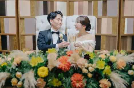 みんながリラックスして楽しんだ、笑顔溢れる結婚式の披露宴画像