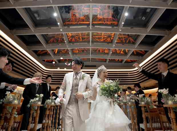 ポケモンと東京タワーで彩るふたりらしい結婚式の挙式実例画像