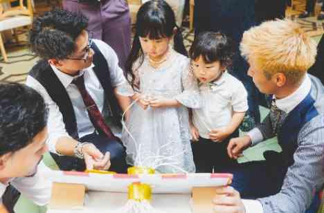 家族の笑顔がつながる、祝福とサプライズの一日の演出画像