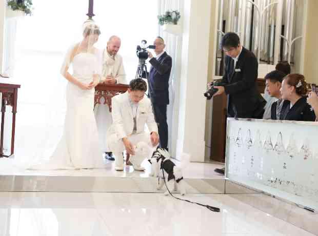 愛犬とともに迎えるこころあたたまる一日の挙式実例画像