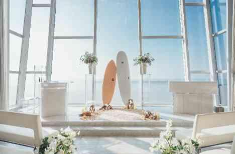 二人とゲストで創る湘南weddingの挙式画像