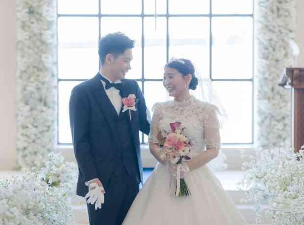バレンタインが彩る甘いWedding♡の挙式実例画像