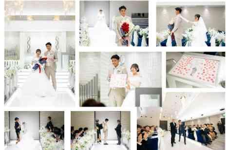 感謝の架け橋でおふたりとゲストを繋ぐ結婚式♡の挙式画像