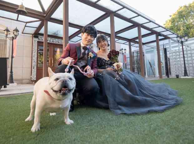 挙式もケーキも愛犬尽くし！家族で過ごせた１日の挙式実例画像