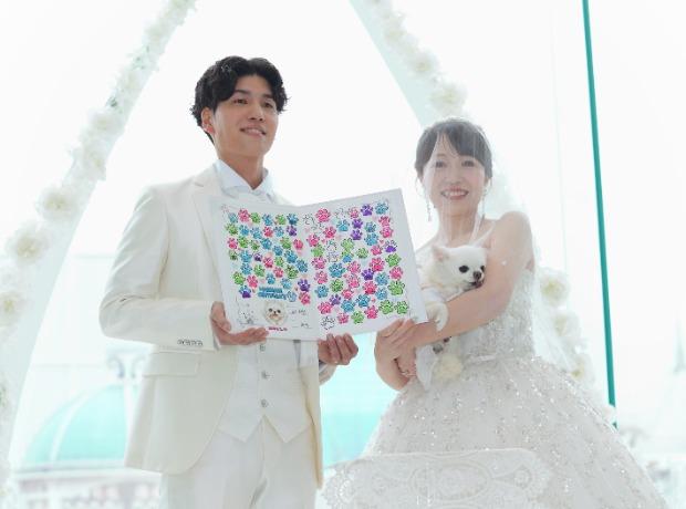 愛犬ミラちゃんも主役！ハッピーウエディングの挙式実例画像