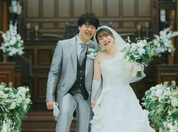 ゲームと謎解きで楽しむふたりらしい結婚式の挙式実例画像