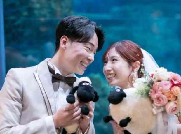 水族館で叶う、お二人らしさと感動の温かい結婚式の挙式実例画像