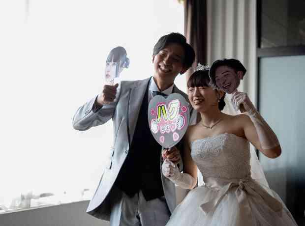 今日は私たちのライブ🎤ライブ会場がテーマの結婚式の挙式実例画像