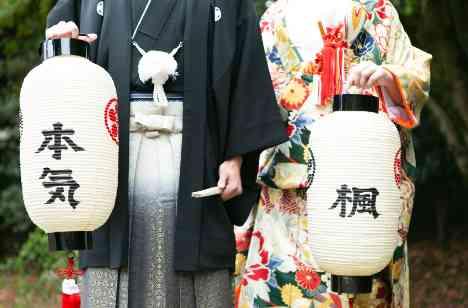 凛々しい和weddingの披露宴画像