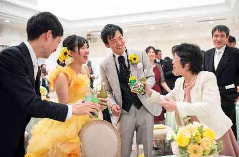 大切な人達との絆深まるウェディングの披露宴画像