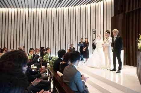 圧倒的オシャレでナチュラルな結婚式☆の挙式画像