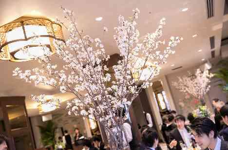 憧れの神前式も桜が薫る披露宴も実現！の披露宴画像