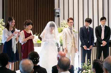 お子様と3人の結婚式の演出画像