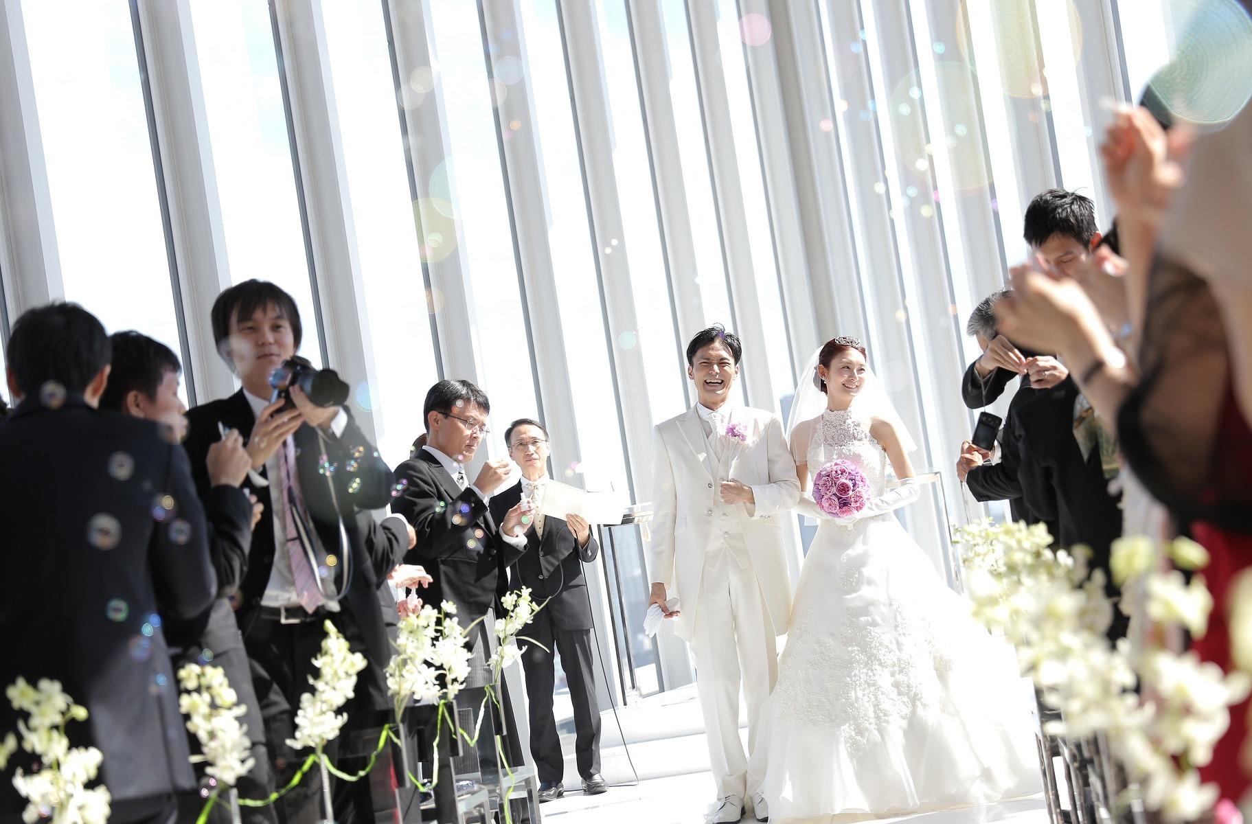 ~空が繋いだお二人の天空WEDDING~の挙式画像