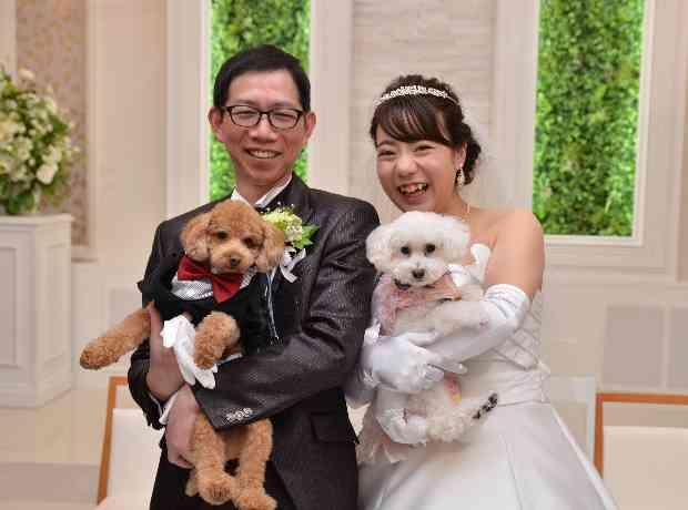 愛犬と夢のような時間の挙式実例画像