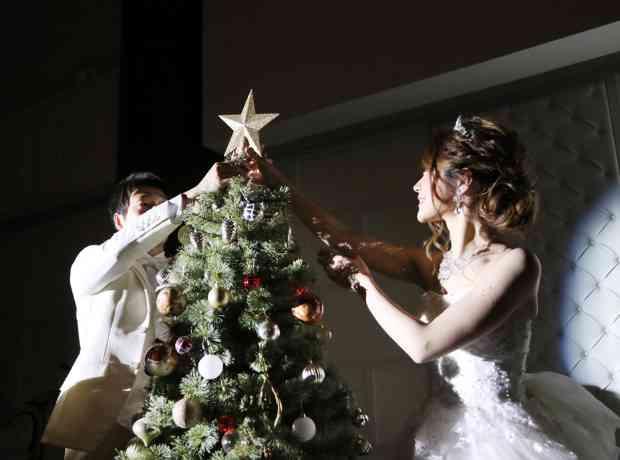 自分たちらしい「Christmaswedding」の挙式実例画像
