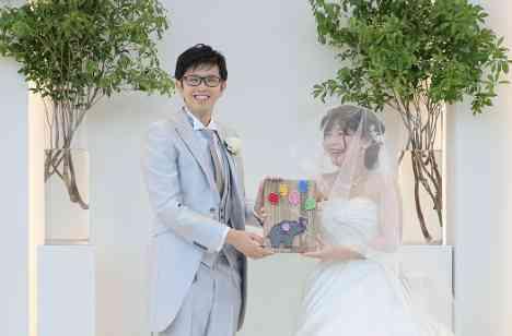 結婚式にお笑いを！まさに夫婦漫才！の挙式画像