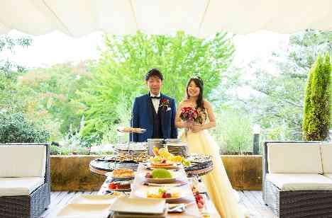 自然いっぱいでアットホームな理想の結婚式の披露宴画像