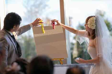 コンセプトから一緒に創り上げた結婚式の挙式画像