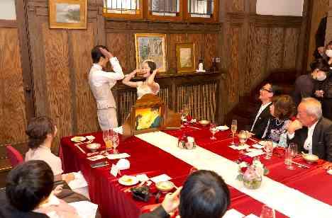 時代遡行結婚式 1920年へゲストを誘うの披露宴画像