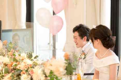 会場の皆様と画面越しの皆様からも“おめでとう”の披露宴画像